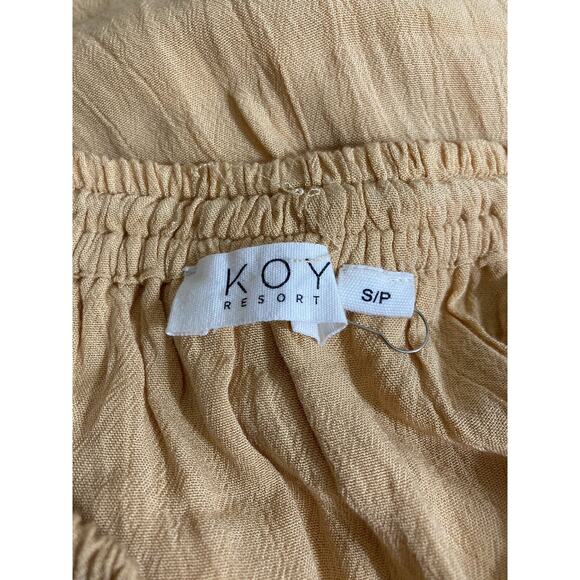 $5 SALE MUST GO Koy Resort Bandeau Mini Dress Swim Cover Up In Peach Size Small - Picture 8 of 9